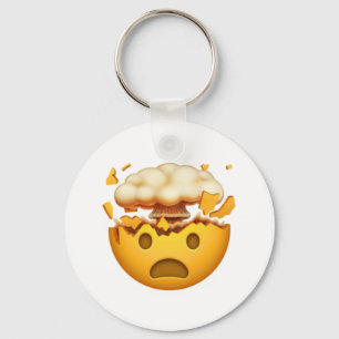 Shocked Face With Exploding Head - Emoji Keychain
