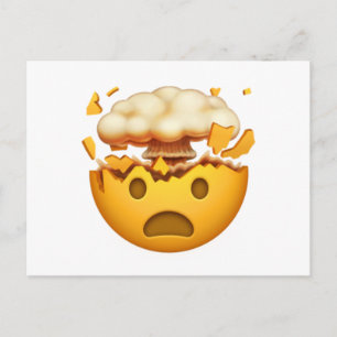 Shocked Face With Exploding Head - Emoji Postcard