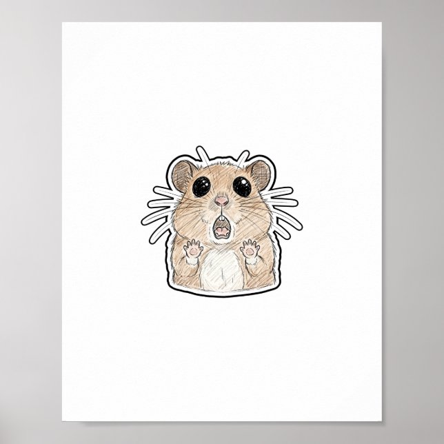 Shocked Hamster Poster (Front)