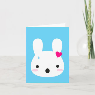 Shocked Kawaii Bunny Card