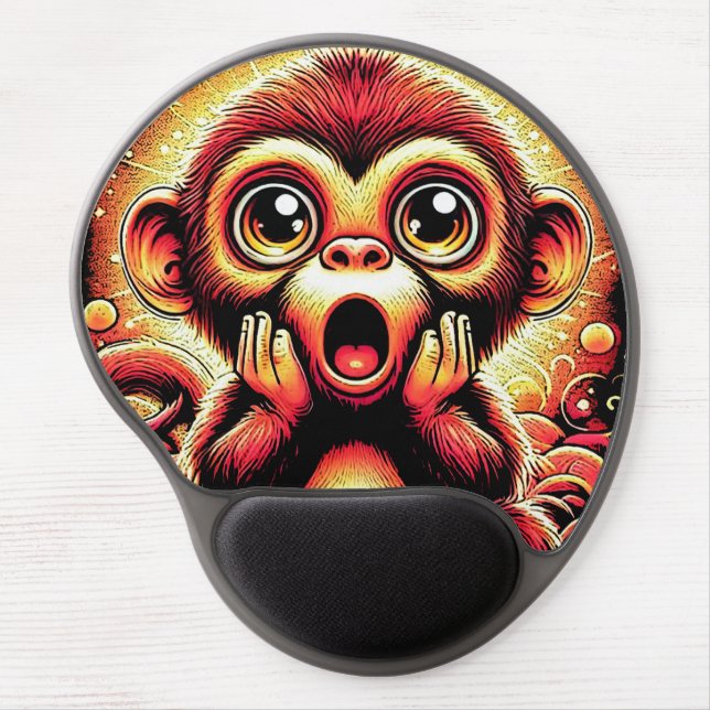 "Shocked Monkey" Gel Comfort Mouse Pad (Front)