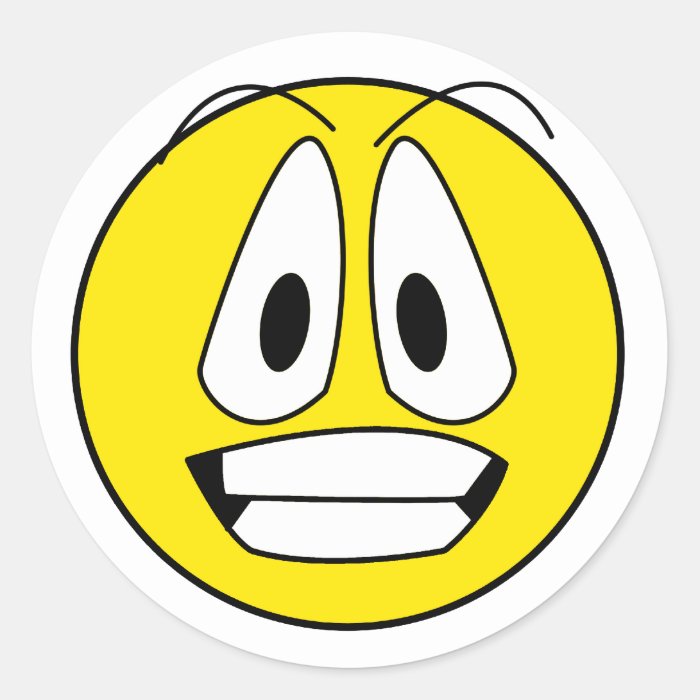 Shocked Smiley Face Sticker