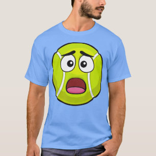 Shocked Tennis Ball Funny Novelty Gift Emoticon  T-Shirt
