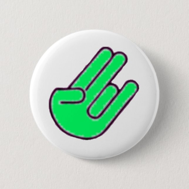 Shocker Hand Symbol Pinback Button (Front)