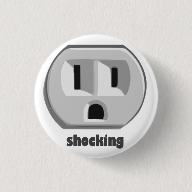 Shocking Electricity Wall Outlet Button (Front)