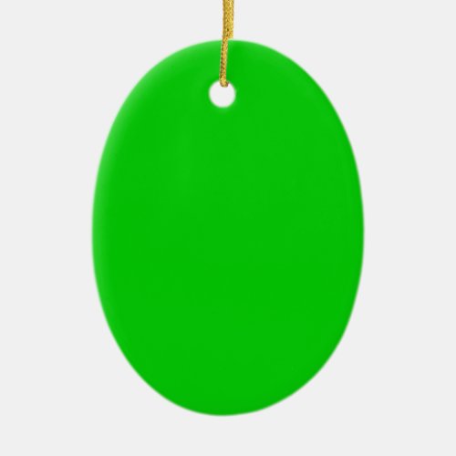 Shocking Green Background template _ customise own Ceramic Ornament