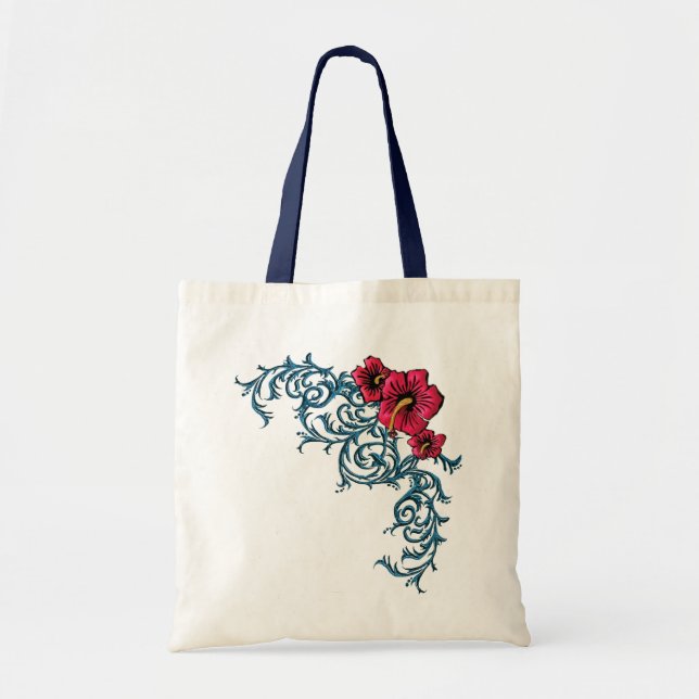 Shocking Hibiscus Tote Bag (Front)
