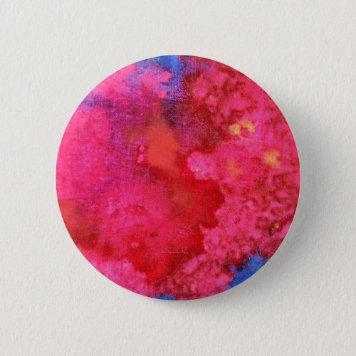 Shocking Hot Neon Pink Abstract Button