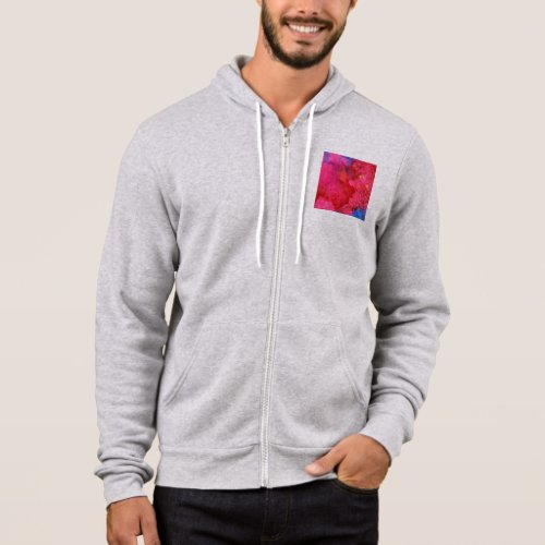 Shocking Hot Neon Pink Abstract Hoodie