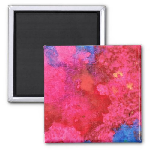 Shocking Hot Neon Pink Abstract Magnet