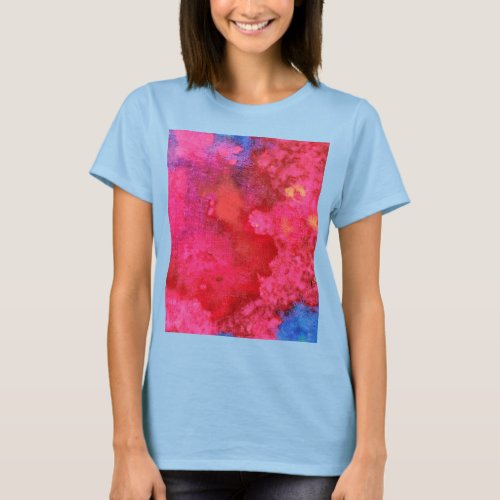 Shocking Hot Neon Pink Abstract T_Shirt