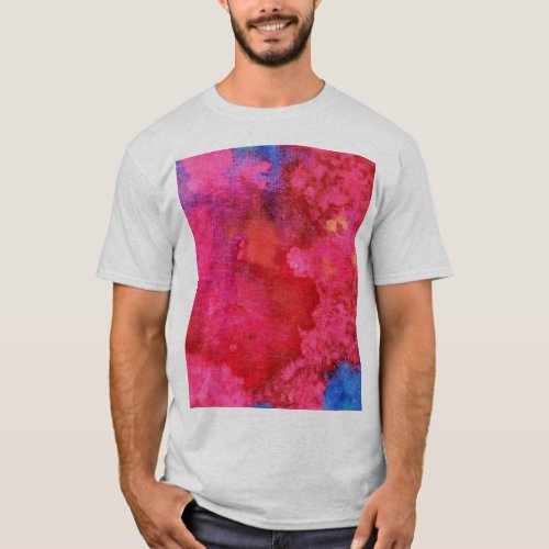 Shocking Hot Neon Pink Abstract T_Shirt