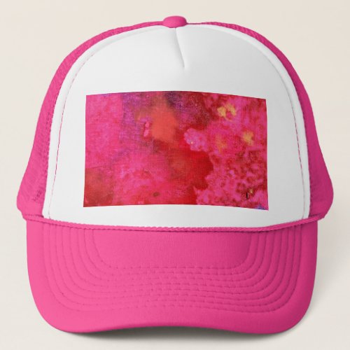 Shocking Hot Neon Pink Abstract Trucker Hat