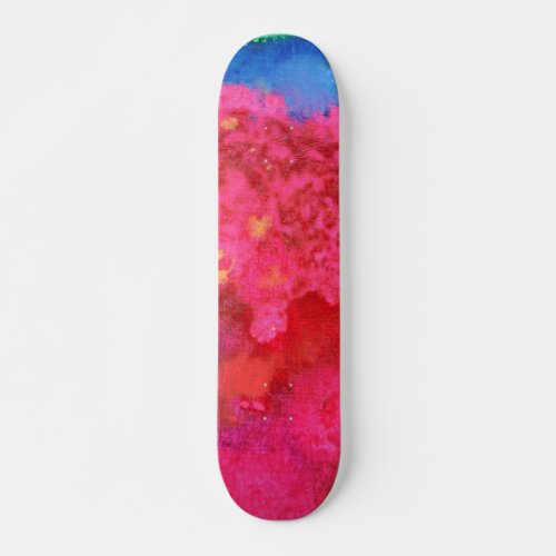 Shocking Hot Neon Pink Skater Girl Skateboard