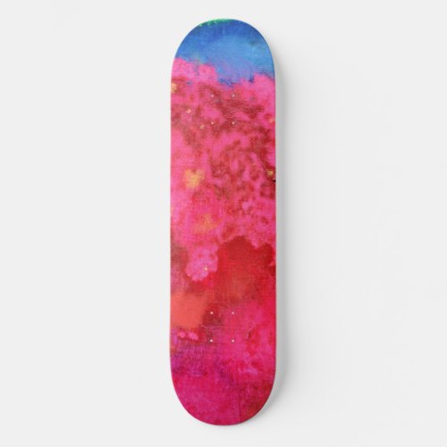 Shocking Hot Neon Pink Skater Girl Skateboard