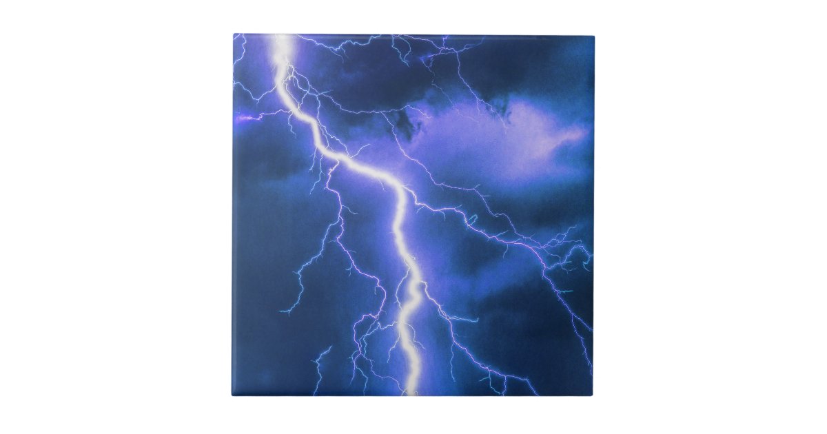 Tiling Lightning Shocking Lightning Strike Ceramic Tile | Zazzle