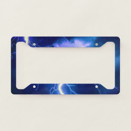 Shocking Lightning Strike License Plate Frame