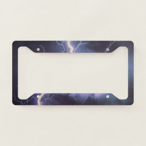 Shocking Lightning Strike License Plate Frame