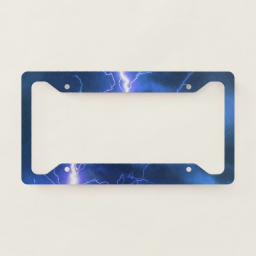 Shocking Lightning Strike License Plate Frame