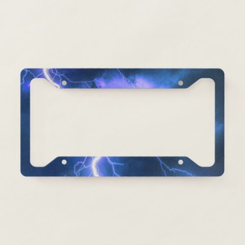 Shocking Lightning Strike License Plate Frame