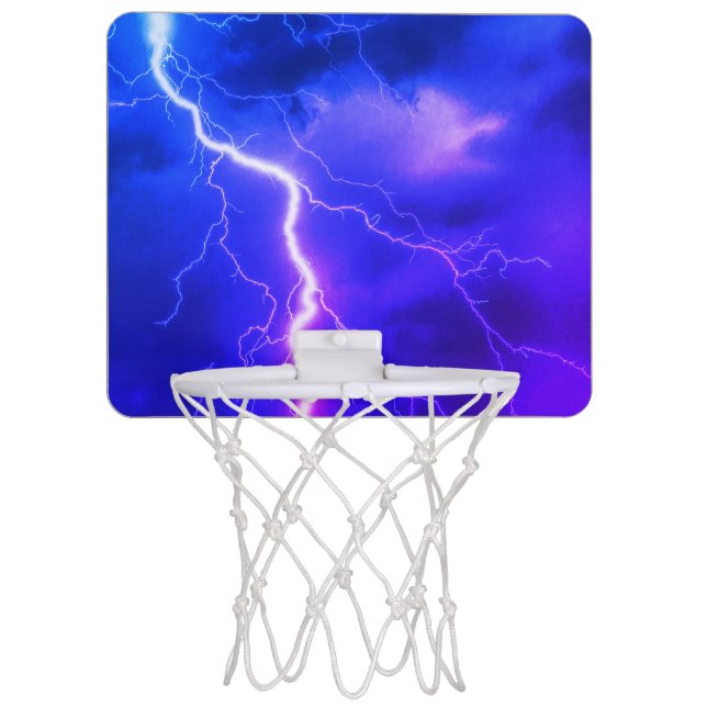 Shocking Lightning Strike   Mini Basketball Hoop (Front)