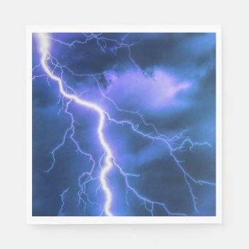 Shocking Lightning Strike Napkins by colorfulworld at Zazzle