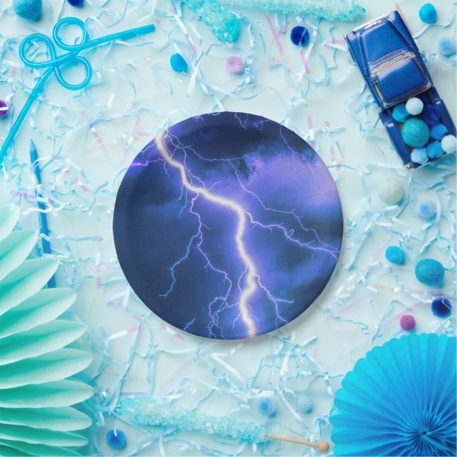 Shocking Lightning Strike   Paper Plates (Party)