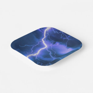 Shocking Lightning Strike Paper Plates