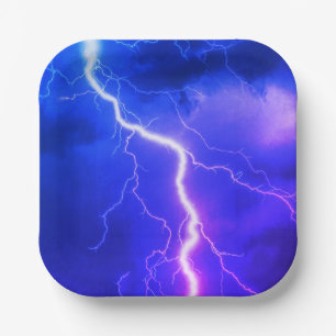 Shocking Lightning Strike Paper Plates