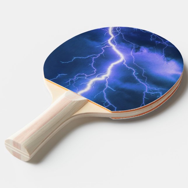 Shocking Lightning Strike Ping Pong Paddle (Front Angle)