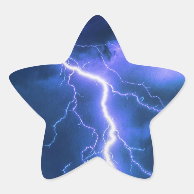 Shocking Lightning Strike Star Sticker (Front)