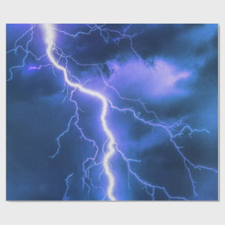 Shocking Lightning Strike Wrapping Paper
