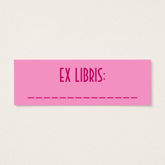 Shocking Pink Bookmark (Back)