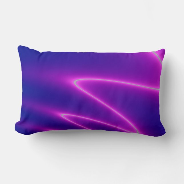Shocking Pink Lightening Lumbar Pillow (Front)