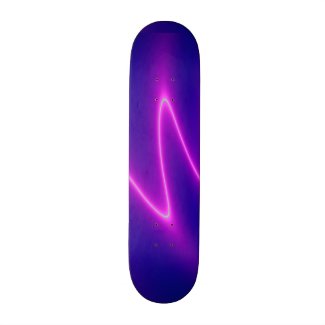Shocking Pink Lightening Purple Skateboard