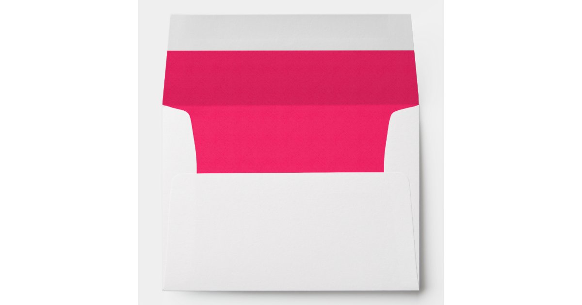 Fleur-De-Lis Silk Envelope In Shocking Pink