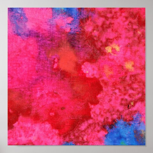 Shocking Pink modern art abstract Poster