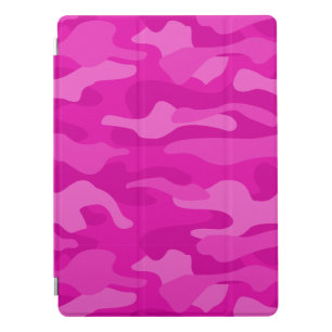 Shocking Pink Monocolor Camo iPad Pro Cover