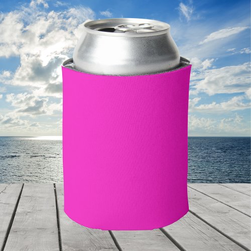 Shocking Pink Solid Color Can Cooler