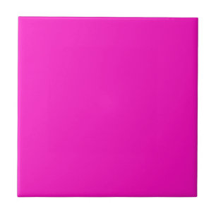 Shocking Pink Solid Color Ceramic Tile