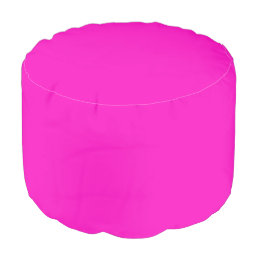 Shocking Pink Solid Color Pouf