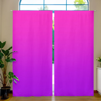 Shocking Pink Violet Gradient Blackout Curtains