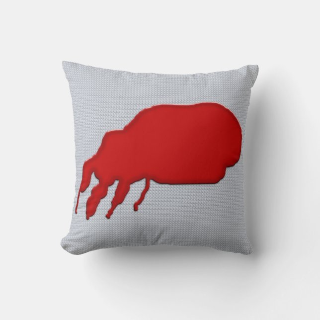 Shockingly Gross Blood Soaked Throw Pillow (Front)