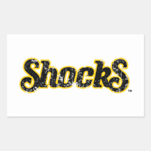 Shocks Distressed Rectangular Sticker