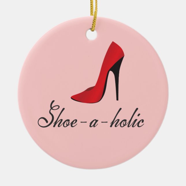 Shoe-a-holic Fashionista Ornament (Front)