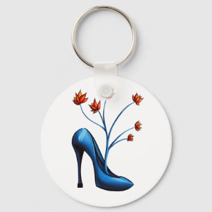 Shoe Addict High Heels Art Fashionista Keychain