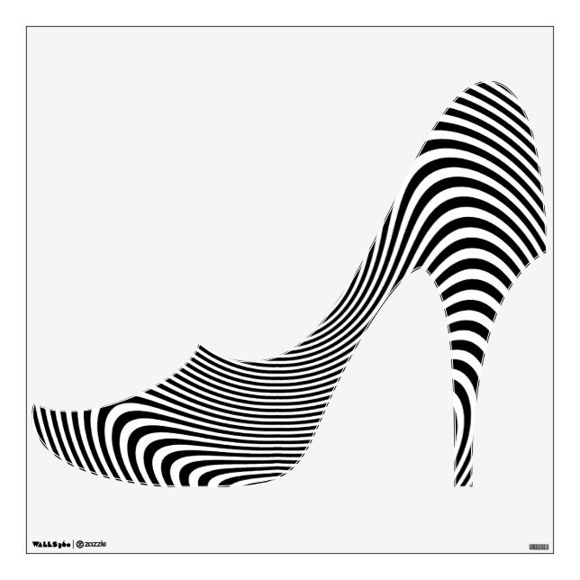Shoe Crazy Hypnotic Circles Op Art Wall Sticker (Front)
