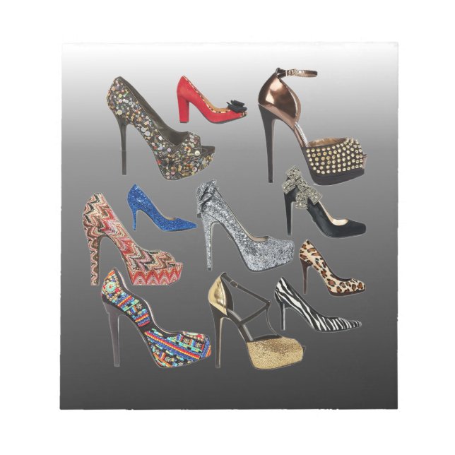 Shoe High Heels Collage Customize Notepad (Front)