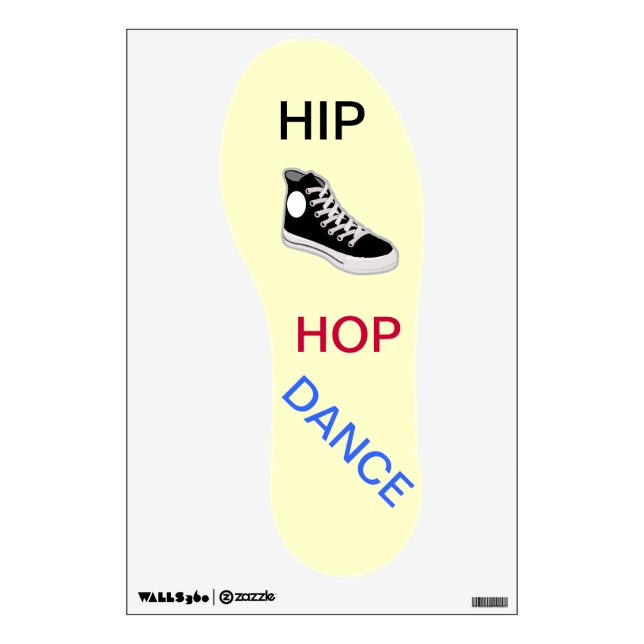 Shoe Hip Hop Dance Wall Decal (Front)