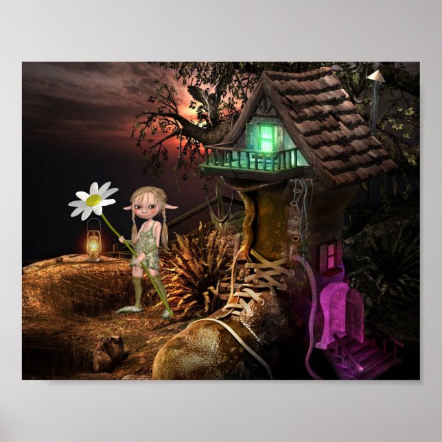 SHOE HOUSE CUTE ELF GIRL FANTASY POSTER (Front)